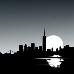 Obraz premium Beirut lebanon skyline red skyline silhouette 