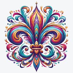 Carnival Fleur de Lis stock illustration