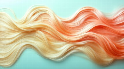 Blonde to Coral Ombre Hair Waves