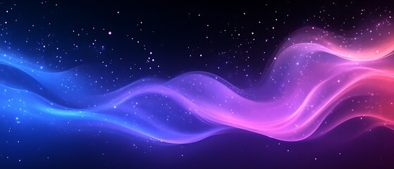 Fototapeta premium Abstract wavy neon lights.