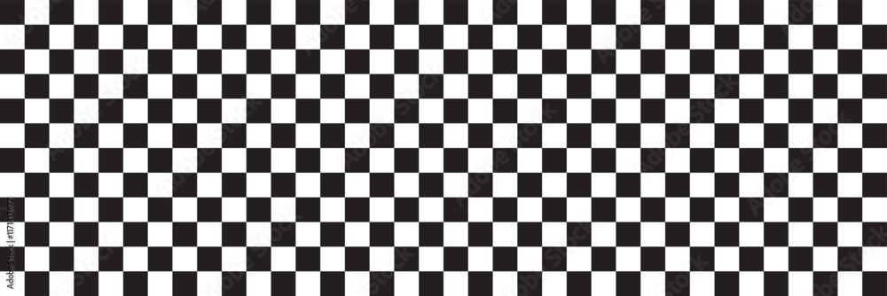 Aufkleber black and white checkered pattern . chess pattern . black and white square background . checkered wa