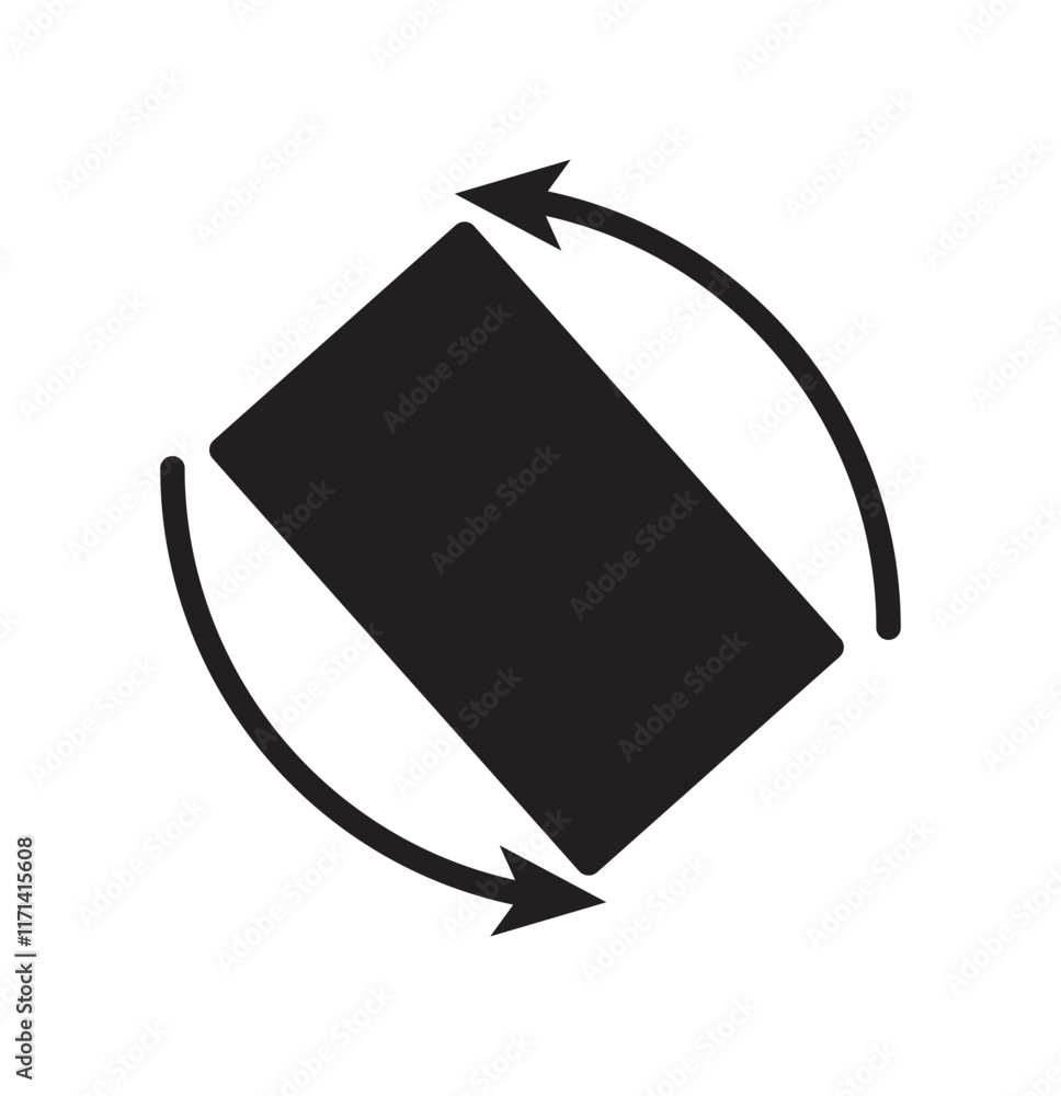 Poster mobile phone rotation icon set. rotate smartphone icon. mobile screen rotation sign. rotate smartpho
