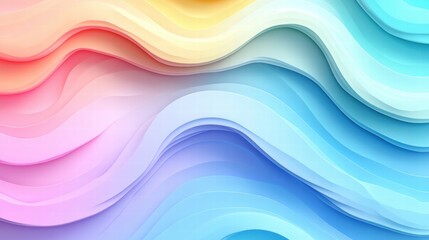 Abstract Pastel Wave Background