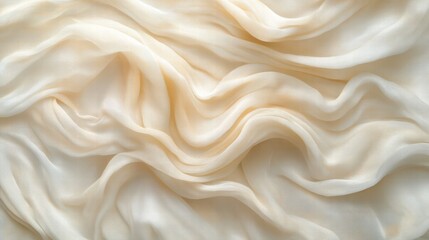 Obraz premium Elegant Draped Beige Fabric Texture