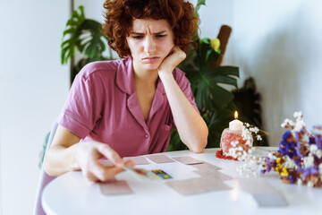 woman telling fortunes with cards
