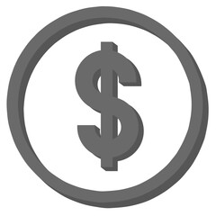 dollar sign icon, money sign, icon, dollar icon on internet button
