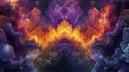 Fototapeta premium Visual impact of dynamic abstract art in a colorful environment