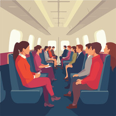 Traveling Plane illustration vector design, Plane Illustration vector design