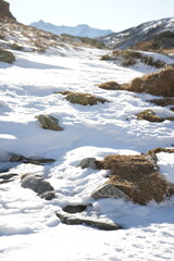 snow on the trail, Italy