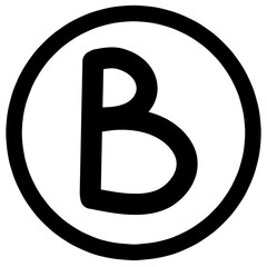 Letter b, B, alphabet, letter B icon