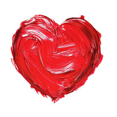 Romantic Red Heart Illustration with Rough Strokes for Valentine&rsquo;s Day Wedding or Love Design Vector






