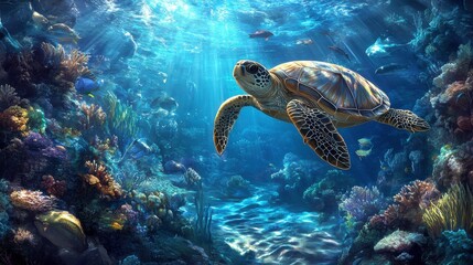 Fototapeta premium Serene Ocean Patterns with Soft Diffused Light