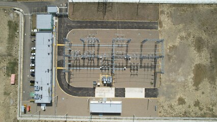 Substation of utility scale solar farm