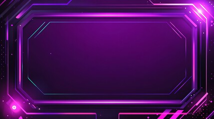 Abstract Purple Neon Geometric Design Background