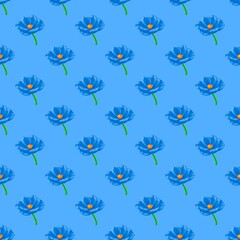 seamless pattern with camomiles