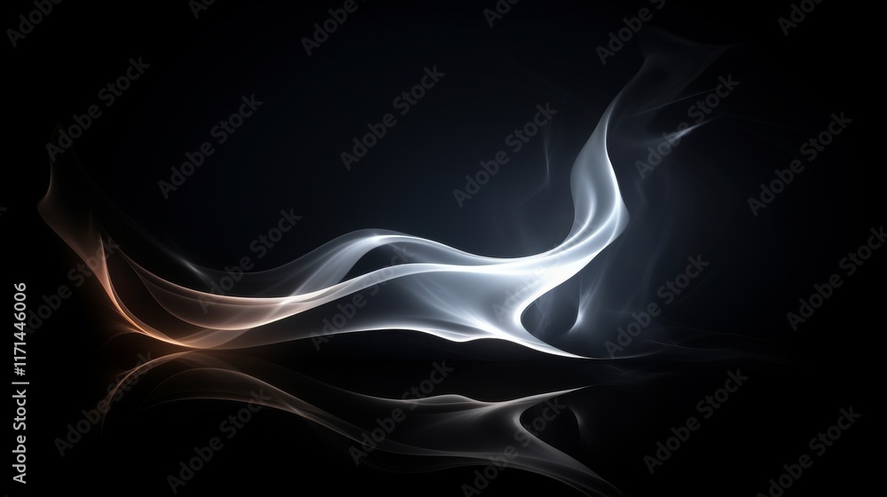 Poster enchanting flickering illumination on dark canvas a dance of light creating motion effects