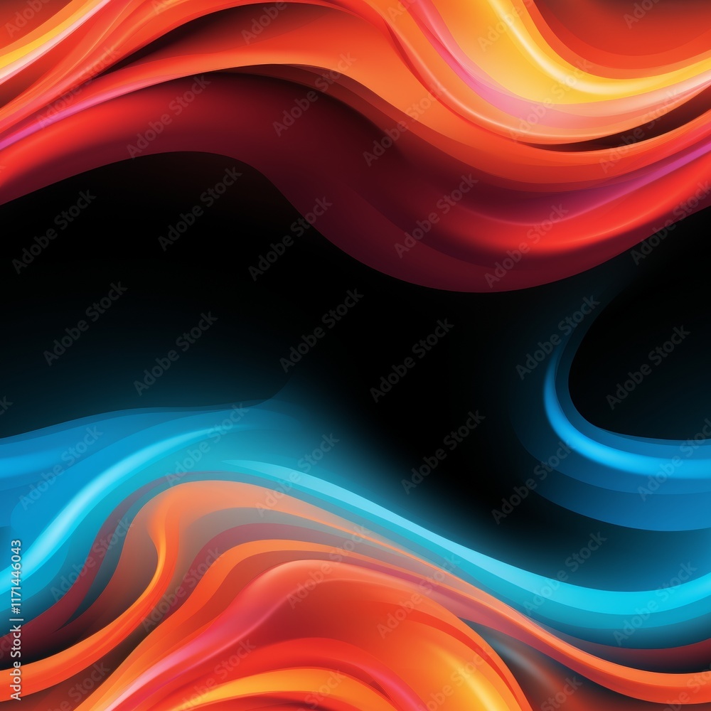 Poster abstract background with overlapping light reflections creating intriguing flare patterns