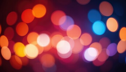 Fototapeta premium A vibrant abstract background featuring blurred bokeh lights in various colors, evoking a sense of depth and warmth.