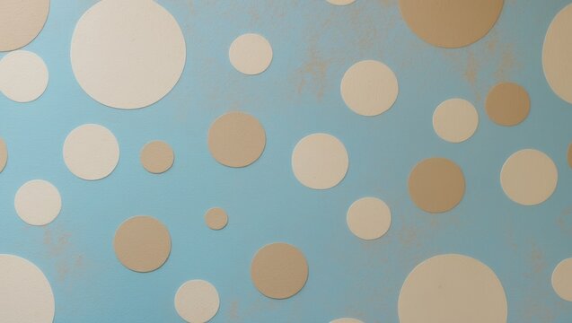 Fototapeta Playful Patterns on Textured Blue Background