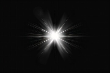 single object lens flare bright light explosion in the center of black background overlay graphic