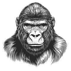 Fototapeta premium Majestic Gorilla: A Powerful Portrait