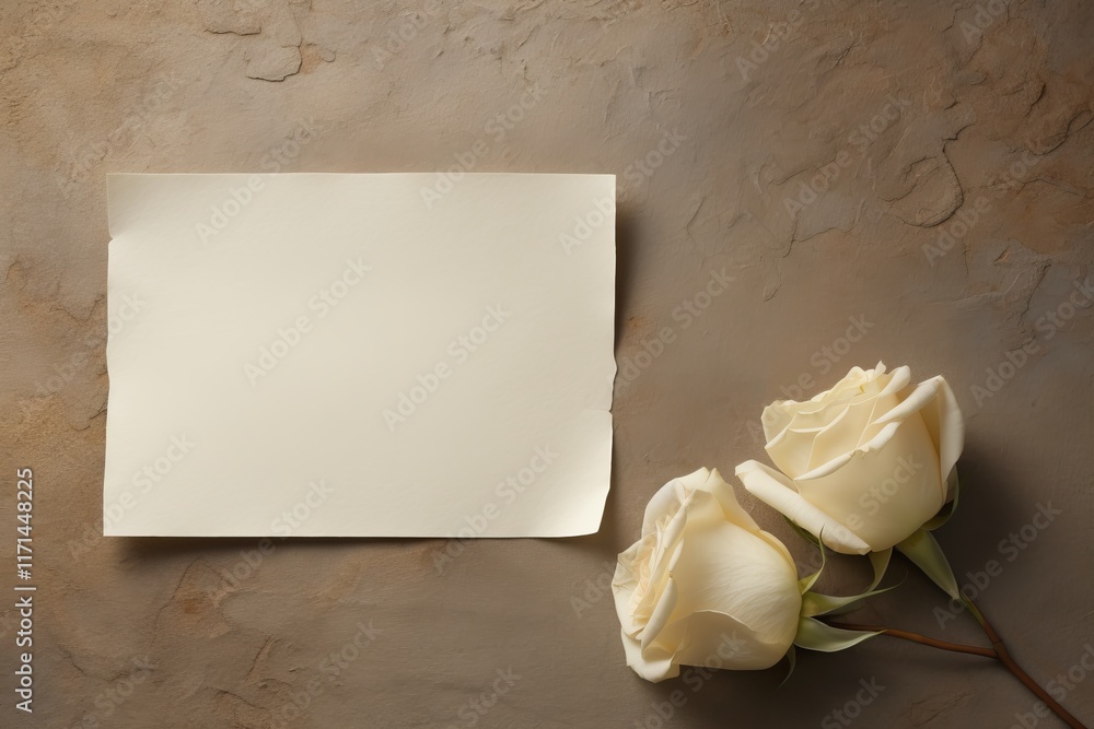 Aufkleber elegant minimal botany design featuring hand drawn leaf on light background with text space