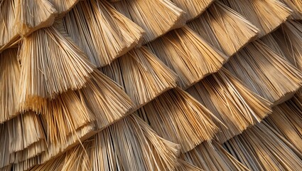 Arranged Straw Textures in Natural Golden Tones