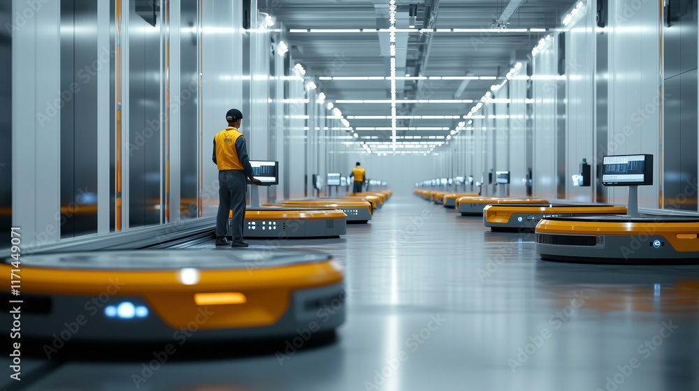 Poster advanced robotics in modern automated warehouse
