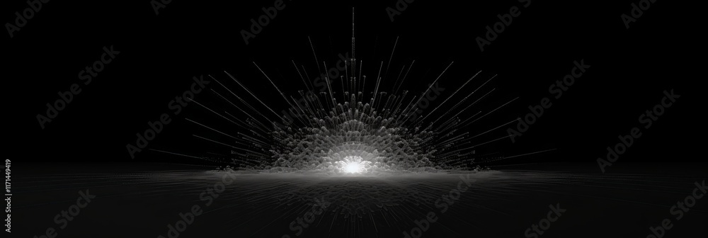Poster stunning minimalist fireworks display against a dark background for a captivating visual experience