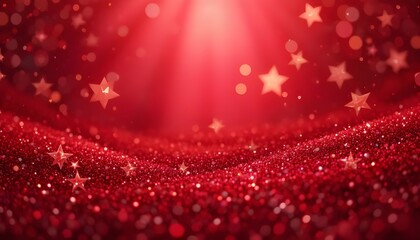 A background suitable for Valentine's Day, featuring an abstract design of red glitter and star patterns.