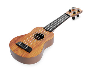 Fototapeta premium One ukulele isolated on white. String musical instrument