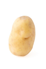 Gennevilliers, France - 01 02 2024: Still life. Close up of a potato on a white background.