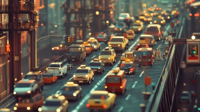 Traffic jams tell stories of daily struggles and perseverance.