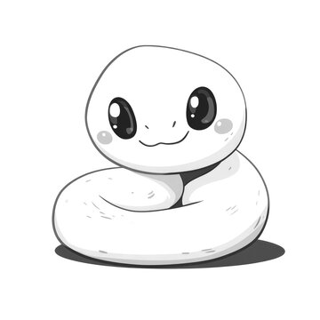 Adorable Cartoon Snake: A Whimsical Reptile Illustration
