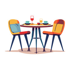 Fototapeta premium Modern Coffee Shop Architecture Interior Design Restaurant Table Setting Concept