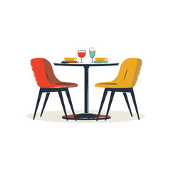 Fototapeta premium Modern Coffee Shop Architecture Interior Design Restaurant Table Setting Concept
