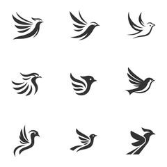 Fototapeta premium Custom Bird Logo Design Solutions collection