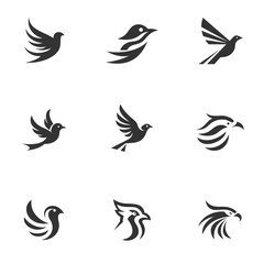 Obraz premium Professional Bird Logo Branding Package collection