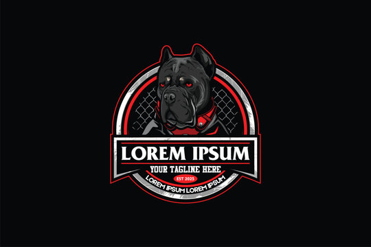 Cane corso dog vector image logo template