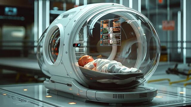This High tech incubators nurture embryos in a controlled environment, highlighting medical advancements.