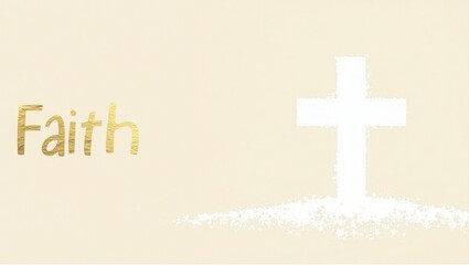 Obraz premium Faith and Minimalism: Spiritual Gold Cross