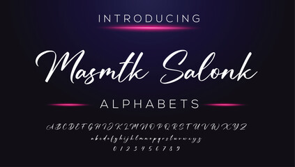 Classic typography serif font. Uppercase, lowercase, ligatures, ampersand, alternate, and number. Vector illustration word. Lettering Minimal Fashion Designs Romance Elegant.