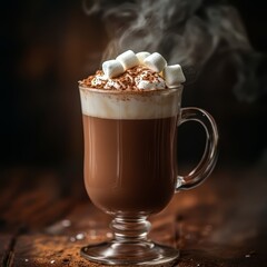 Hot Chocolate with Marshmallows and Whipped Cream