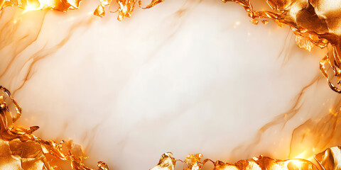 Elegant gold and white marble background with a polished appearance, perfect for classy designs and invitations.