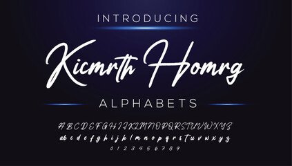 Classic typography serif font. Uppercase, lowercase, ligatures, ampersand, alternate, and number. Vector illustration word. Lettering Minimal Fashion Designs Romance Elegant.