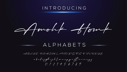 Classic typography serif font. Uppercase, lowercase, ligatures, ampersand, alternate, and number. Vector illustration word. Lettering Minimal Fashion Designs Romance Elegant.