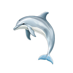 Obraz premium Animal, Fish, Dolphin, River, Water, Nature, Amazon, Forest, Art, Image, with Transparent Background PNG, for Stickers, T-Shirt Print, Cap, Mug, Flip Flops, Mousepad, Transparent PNG