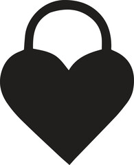 Valentine silhouette vector illustration. Valentine icon 