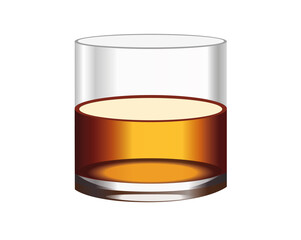 Short flat Tumbler glass of brown liquor Scotch whiskyicon