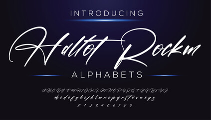 Classic typography serif font. Uppercase, lowercase, ligatures, ampersand, alternate, and number. Vector illustration word. Lettering Minimal Fashion Designs Romance Elegant.